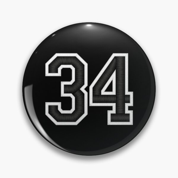 Item preview, 34 Black Jersey Sports Number thirty-four Football 34 designed and sold by elhefe.