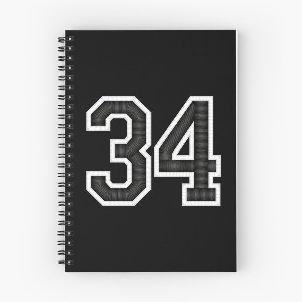 Item preview, 34 Black Jersey Sports Number thirty-four Football 34 designed and sold by elhefe.