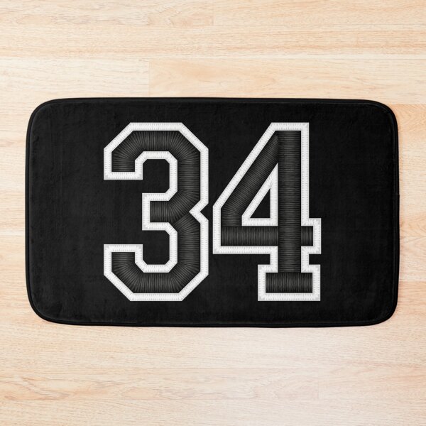 Item preview, 34 Black Jersey Sports Number thirty-four Football 34 designed and sold by elhefe.