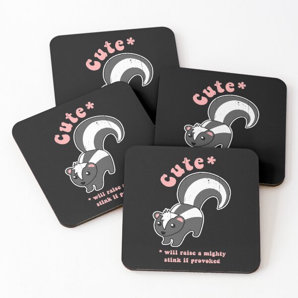 Aperçu de l'œuvre Mignon skunk - élèvera une puissante puanteur si on la provoque ! créée et vendue par Happy Puppy Print On Demand.