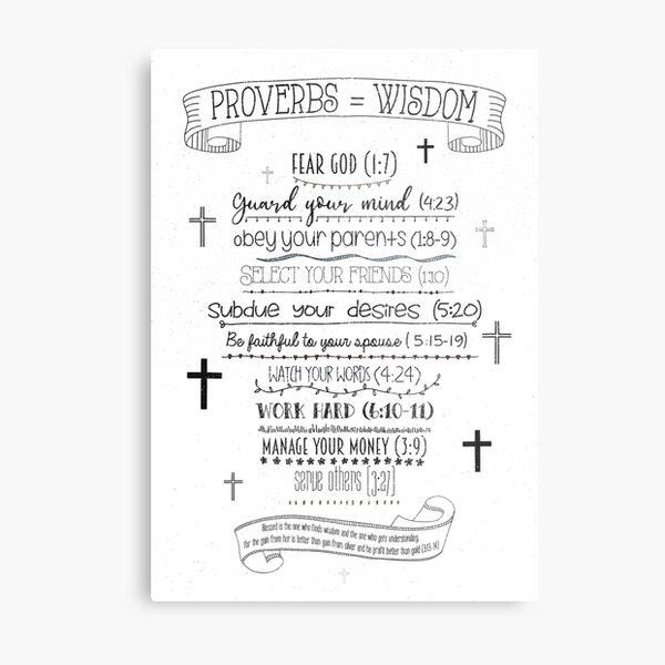 PROVERBS | WISDOM Metal Print