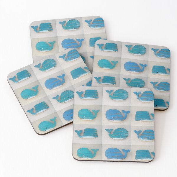Item preview, Whale Beach House Wall Decor Six Wooden Whales (photos of) designed and sold by Beachy.
