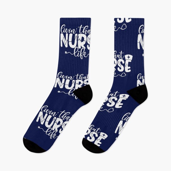 Item preview, Livin that nurse life - funny nurse gift (white/grey) designed and sold by PickaSticka.