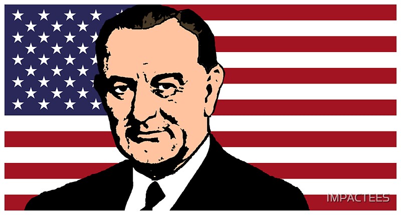 &ldquo;LYNDON B. JOHNSON-USA&rdquo; Stickers by IMPACTEES | Redbubble