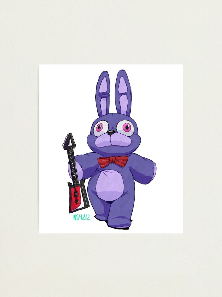 plush Bonnie Five nights at freddy's Photographic Print by NekoSkeleton