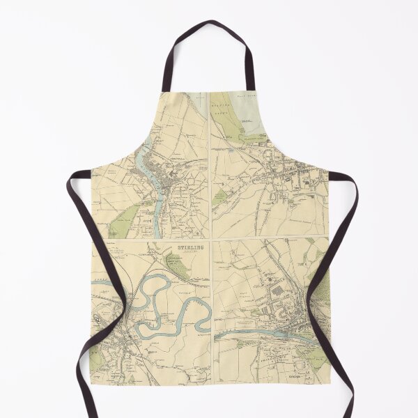 Item preview, Old Scotland Cities Map (1912) Inverness, Perth, Stirling, Oban, St Andrews, Peebles Vintage Atlas designed and sold by BravuraMedia.