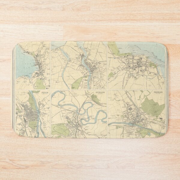 Item preview, Old Scotland Cities Map (1912) Inverness, Perth, Stirling, Oban, St Andrews, Peebles Vintage Atlas designed and sold by BravuraMedia.