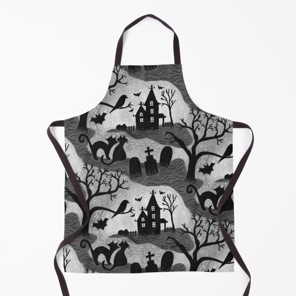 Item preview, Spooky Haunted Halloween in black and white designed and sold by creativinchi.