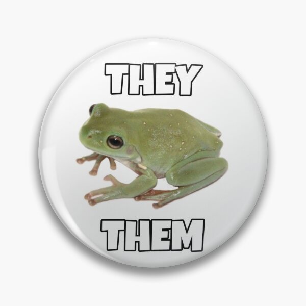 Item preview, they/them pronouns frog! designed and sold by vampzshop.