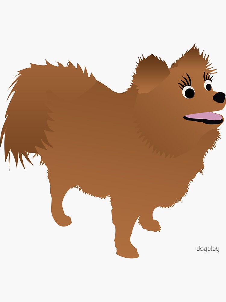 "Cartoon Pomeranian" Sticker by dogplay | Redbubble