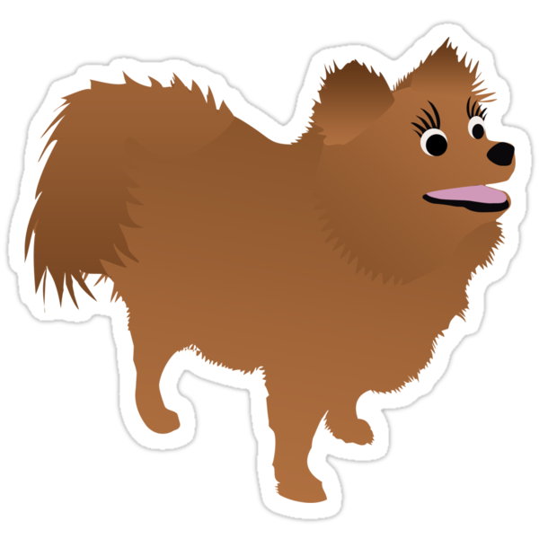 "Cartoon Pomeranian" Stickers by dogplay | Redbubble