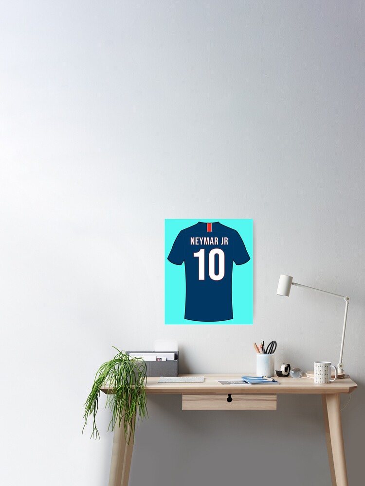 Neymar football jersey Poster for Sale by Justtrendytees