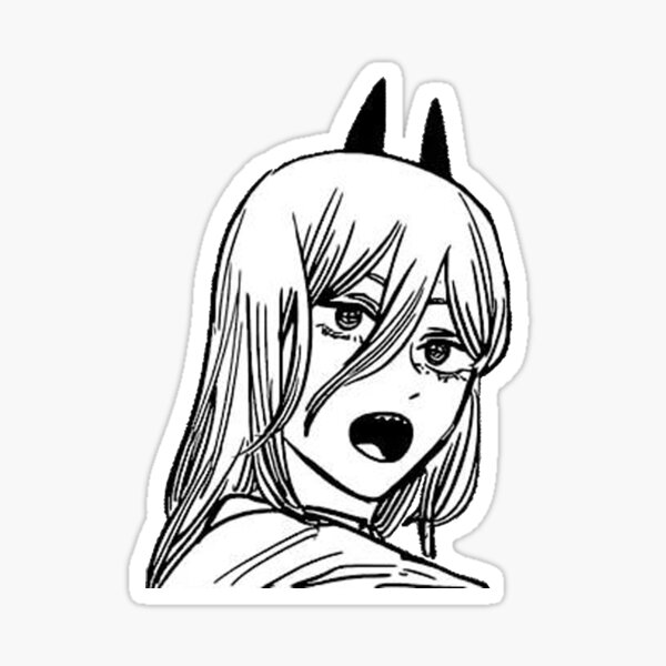 "power chainsaw man" Sticker for Sale by honeyinthesun Redbubble