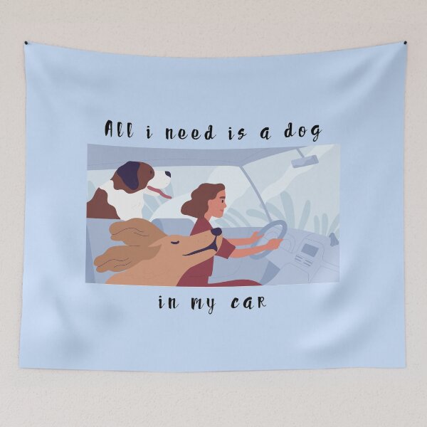 Item preview, All I need is a dog in my car designed and sold by JuviaCreates.
