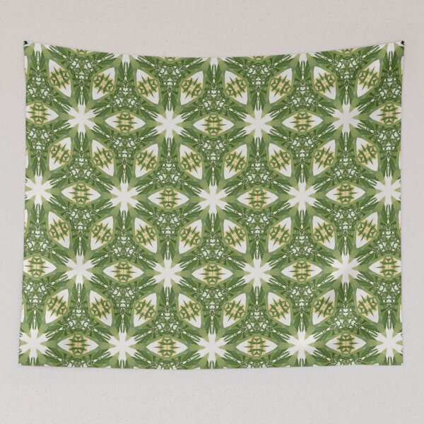 Item preview, Sunny Green Geometric Floral Print Pattern (See others in the set!)  designed and sold by cozycaroline.
