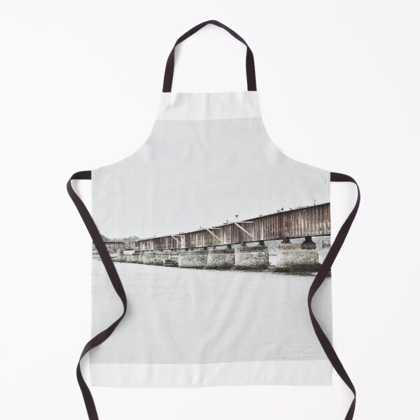 Item preview, Coosawhatchie South Carolina Old Railroad Trestle Black And White designed and sold by LisaWootenPhoto.