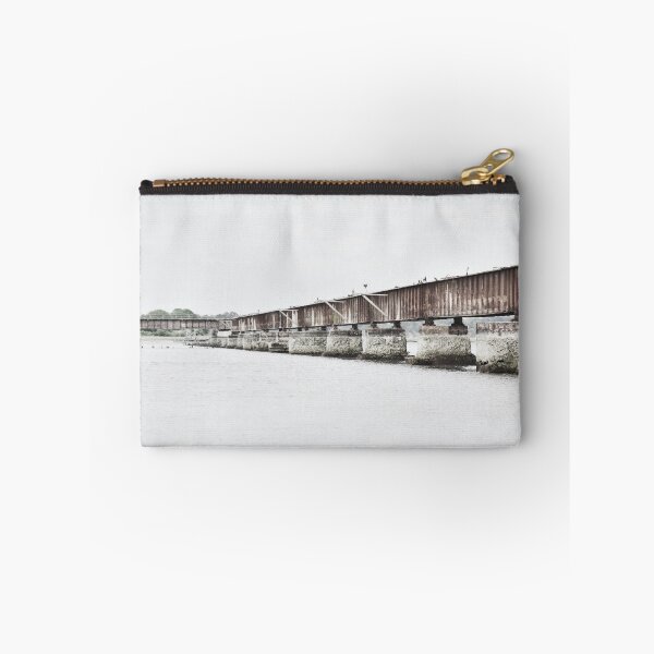 Item preview, Coosawhatchie South Carolina Old Railroad Trestle Black And White designed and sold by LisaWootenPhoto.