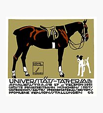 Lámina fotográfica 1912 Ludwig Hohlwein arte del cartel de equitación