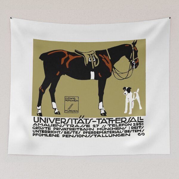 Item preview, 1912 Ludwig Hohlwein Horse Riding Poster Art  designed and sold by retrographics.