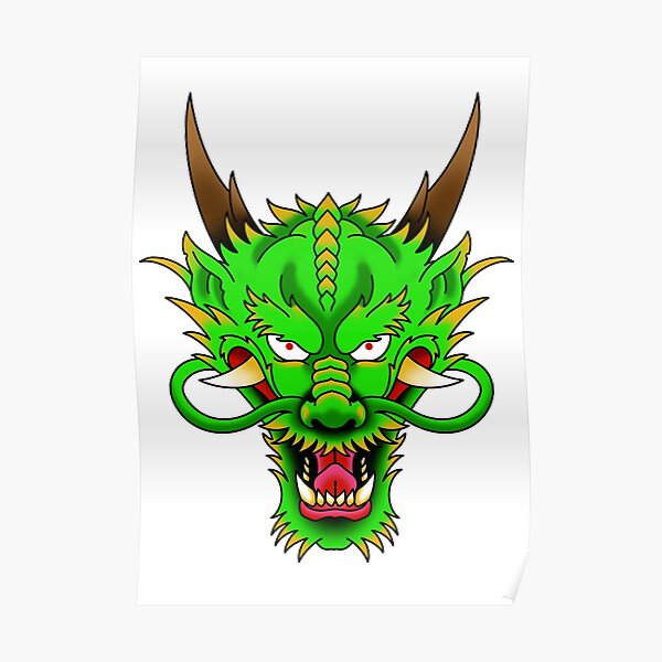 Dragon Head Tattoo Posters for Sale  Redbubble
