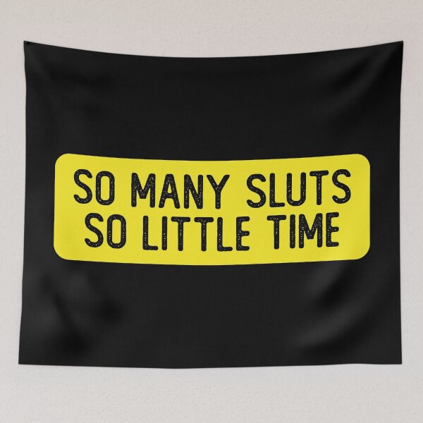 Item preview, So Many Sluts So Little Time Funny Bumper designed and sold by Sour Soul.
