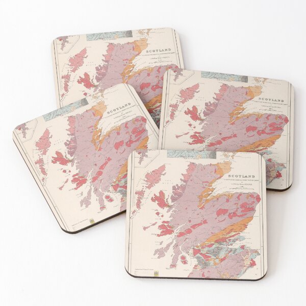 Item preview, Old Scotland Geology Map (1881) Vintage Scottish Geological Atlas  designed and sold by BravuraMedia.