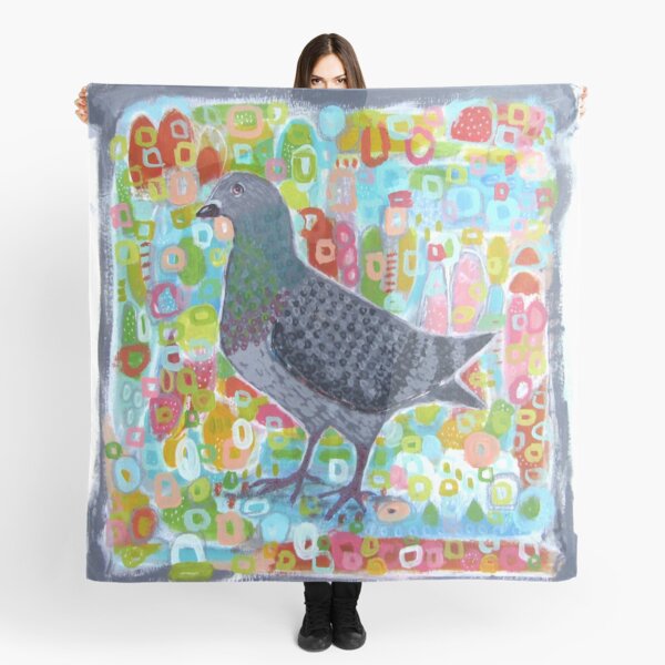 Pigeon Bird Rainbow Fantasy Scarf