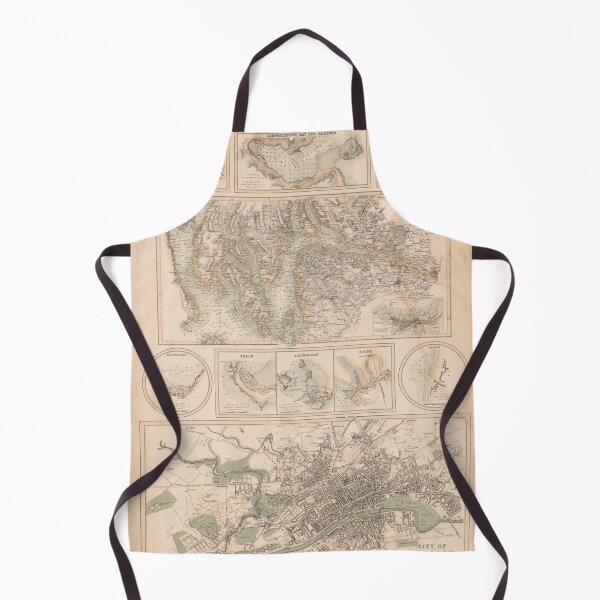 Item preview, Old Scotland West Coast & Cities Map (1872) Vintage Scottish Coastal Chart designed and sold by BravuraMedia.