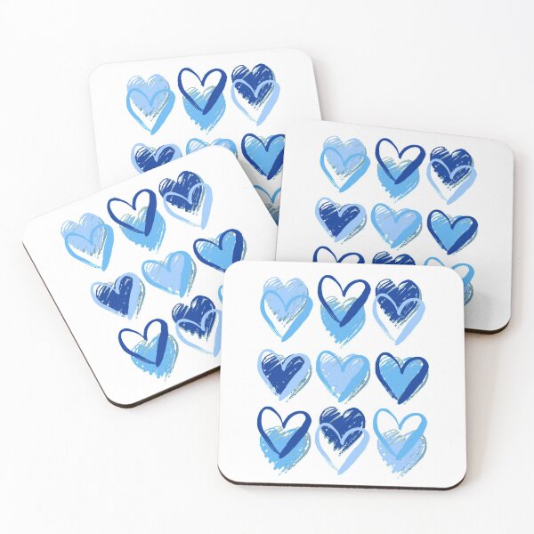 Item preview, blue hearts designed and sold by Julia Santos.