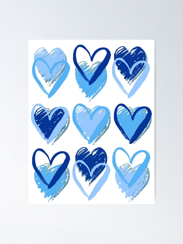 blue hearts | Poster