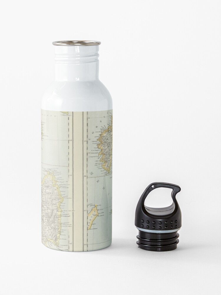 Alternate view of Old Sicily Italy Map (1883) Italian Historical Atlas Water Bottle