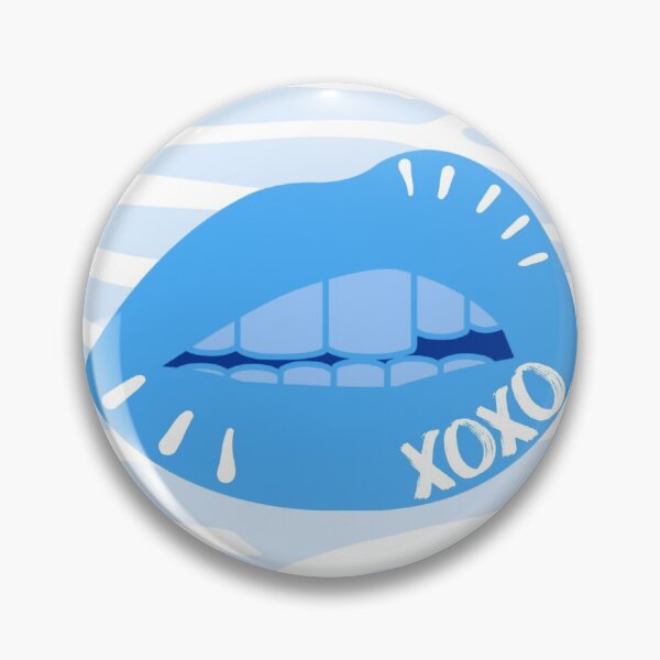 Item preview, XOXO lip bite - blue designed and sold by Julia Santos.