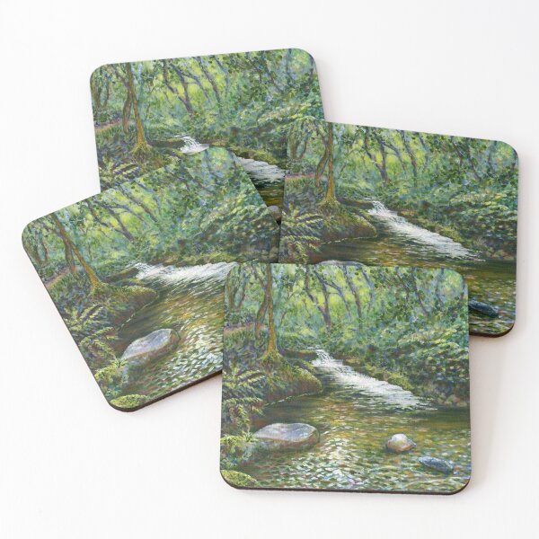 Item preview, Nant Gwernol waterfalls painting designed and sold by Marion Yeo.
