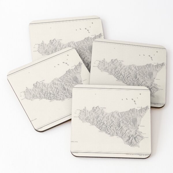 Item preview, Old Sicily Italy Map (1943) Italian Historical Atlas designed and sold by BravuraMedia.