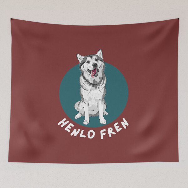 Item preview, Henlo Fren Husky Doggo designed and sold by TheMinnie.