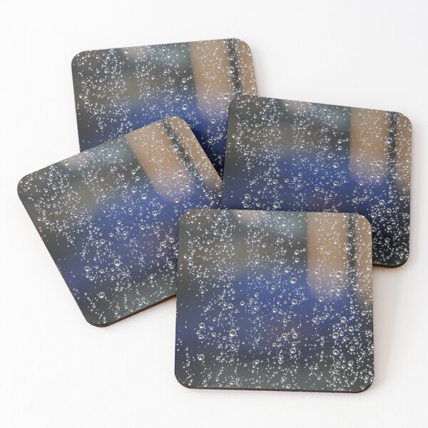 Item preview, Water Droplets on The Glass | Abstract Graphic | Blue Background designed and sold by cypher33.