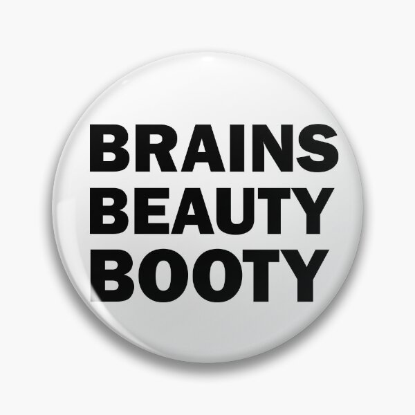 Item preview, Brains Beauty Booty, Funny Quote,  Women's Beauty and Brains, Gym Top, Workout, Gift for Gym Lover designed and sold by adjamine.