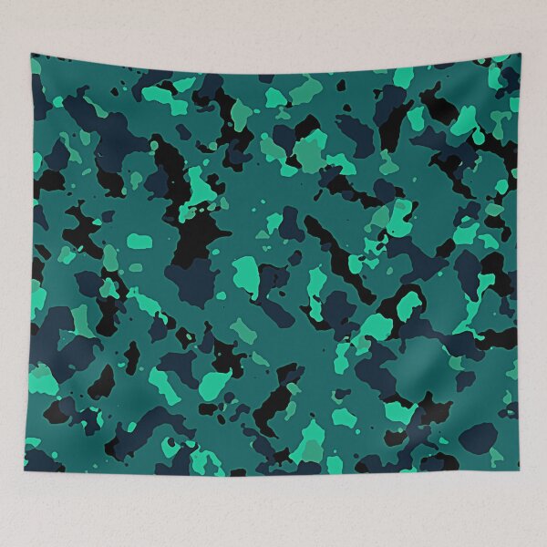 Item preview, Aqua,blue camoflauge pattern designed and sold by cutecrazytshirt.