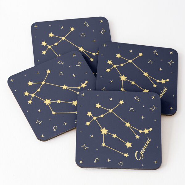 Item preview, Gemini Night - Astrological and Astronomical pattern with Gemini Constellation, Symbols and Stars designed and sold by Astrowl-.