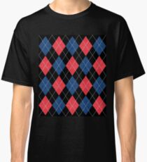 ARGYLE RED AND BLUE Classic T-Shirt