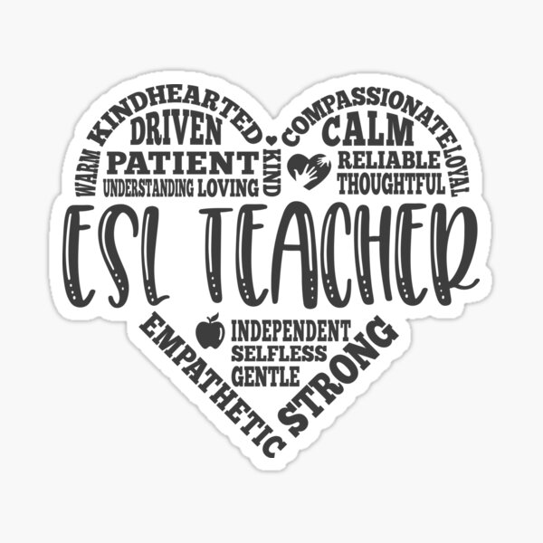  ESL Teacher English Second Language Sticker For Sale By