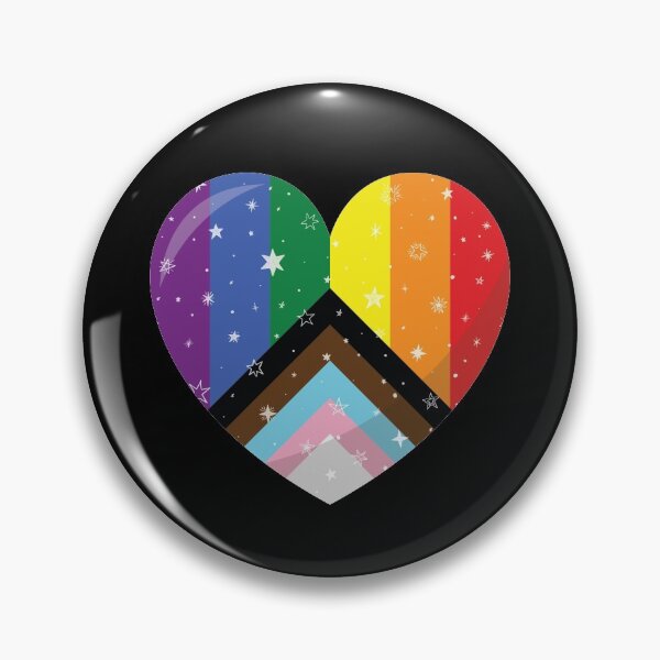 Item preview, Sparkling Progress Pride Flag Heart designed and sold by Pridish.