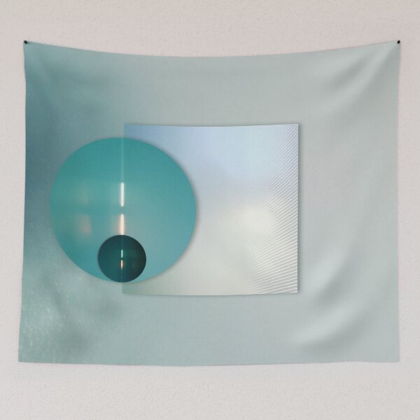 Item preview, Modern suprematist abstract digital art - - Blue shapes designed and sold by Vela Barrera.