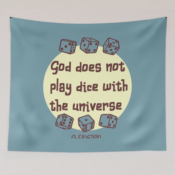 Item preview, God does not play dice with the universe  designed and sold by sandpiperstudio.