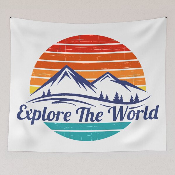 Item preview, Explore the world sunset retro  designed and sold by Nishad4.