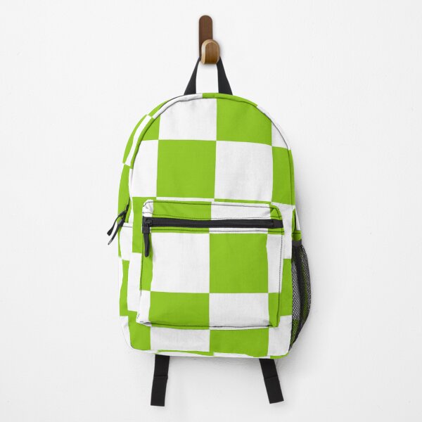 Item preview, Checkerboard Check Geometric Checked Pattern in Lime Green and White designed and sold by kierkegaard.