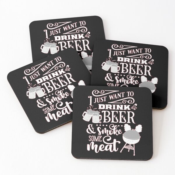 Item preview, I JUST WANT TO DRINK BEER AND SMOKE MEAT - BEER BREW LOVER designed and sold by LabelStore.
