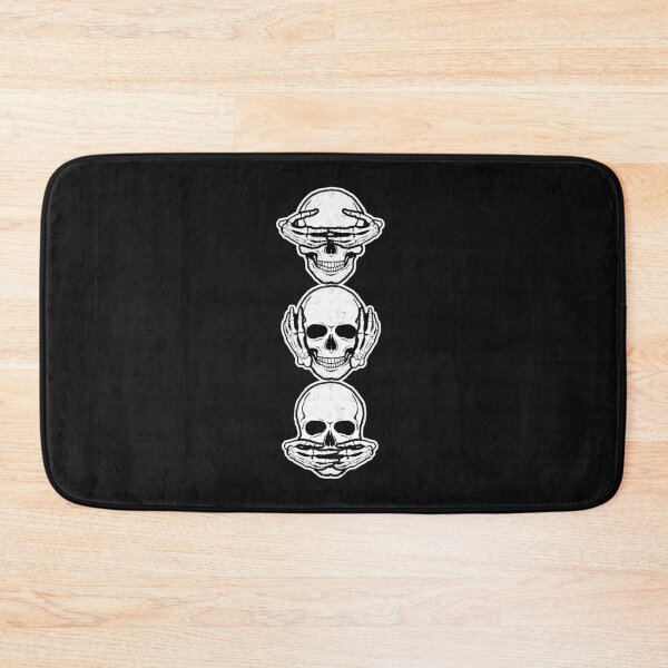 Item preview, See not evil, hear no evil, speak no evil skull, skeleton design designed and sold by ROEfifty.
