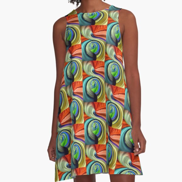 colors in the wind... A-Line Dress