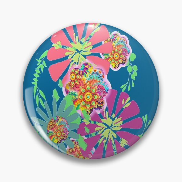 Artikelvorschau, Bohemian Colorful Floral Abstract Art Design, Graphic Psychedelic Abstract Art, Inspiriert von Nature-Flower Abstract Art entworfen und verkauft von Adri Barnard.